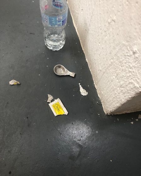 Drug paraphernalia in common areas is a common sight for tenants of St Francis Tower