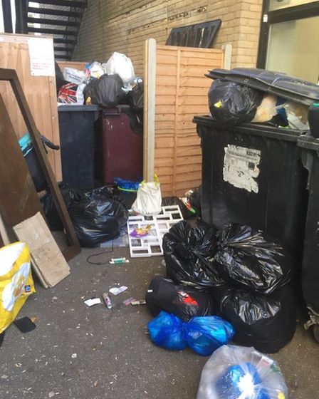 St Francis Tower tenants said the bin storage area was constantly overflowing